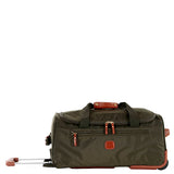 Bric's X-Collection 21-inch rolling duffle luggage with durable fabric, sturdy wheels, and a sleek design for travel.
