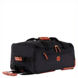 Bric's X-Collection 21-inch rolling duffle luggage with durable fabric and sturdy wheels, black color, compact travel bag