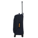 Bric's X-Collection checked 30-inch spinner luggage with durable fabric and four wheels, designed for travel convenience.