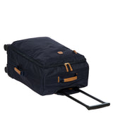 Bric's checked 30-inch X-Collection spinner luggage with a modern checked pattern, durable wheels, and a sleek design.