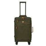 Bric's X-Collection checked 30-inch spinner luggage with four wheels and telescoping handle, stylish travel suitcase.