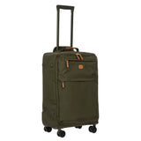 Bric's X-Collection checked 30-inch spinner luggage with durable hard shell and four wheels for smooth travel.