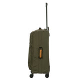 Bric's X-Collection checked 30-inch spinner luggage with a sleek design and four wheels for easy travel.