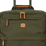 Bric's X-Collection checked 30-inch spinner luggage with four wheels and retractable handle, black and gray pattern.