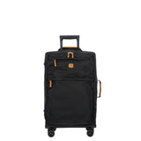 Bric's X-Collection checked 30-inch spinner luggage with a sleek design and durable wheels, suitable for travel.