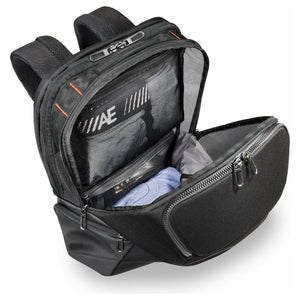 Briggs & Riley ZDX Cargo Backpack with multiple compartments and padded straps, designed for travel and daily use.