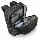 Briggs & Riley ZDX Cargo Backpack with multiple compartments and padded straps, designed for travel and daily use.