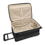 Briggs & Riley Baseline Essential 2-Wheel Carry-On Luggage in blue with durable hard shell and telescoping handle.