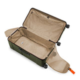Briggs & Riley Torq extra large checked luggage trunk with spinner wheels, durable hard shell, and retractable handle.