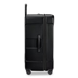 Briggs & Riley Torq extra large checked luggage trunk with spinner wheels, durable hard shell, and secure handle for travel.
