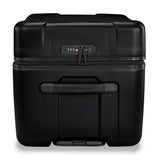Briggs & Riley Torq extra large checked luggage trunk with four spinner wheels and durable hard-shell exterior.