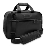 Briggs & Riley Baseline Executive Travel Duffle bag in black with sturdy handles and zipper closure, designed for travel and organization.