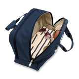 Briggs & Riley Baseline Executive Travel Duffle bag with durable fabric, leather accents, and multiple zippered compartments.