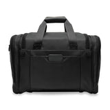 Briggs & Riley Baseline underseat duffel bag with compact design and multiple zippered compartments, ideal for travel.