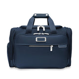 Briggs & Riley Baseline underseat duffel bag with handle and zipper compartments, compact travel luggage for carry-on storage.