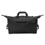 Briggs & Riley Baseline Weekender Duffle bag in durable fabric with leather accents and a spacious main compartment.