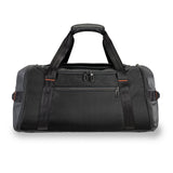 Briggs & Riley ZDX large travel duffle bag in durable fabric, featuring sturdy handles and spacious main compartment.