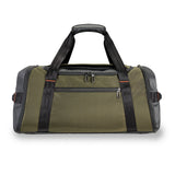 Briggs & Riley ZDX large travel duffle bag in black with sturdy handles and zipper, designed for durable travel convenience.