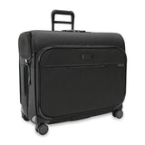 Briggs & Riley Deluxe Wardrobe Spinner garment bag with multiple compartments and sturdy wheels for travel organization.