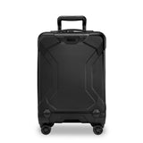 Briggs & Riley Torq international carry-on spinner with four wheels, hard shell exterior, and telescopic handle for easy travel.