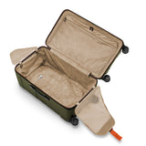 Briggs & Riley Torq medium trunk spinner suitcase in stealth black with four wheels and telescopic handle.