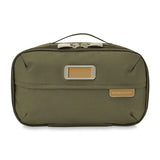 Briggs & Riley Baseline expandable toiletry kit with multiple compartments and zipper closure for organized travel essentials
