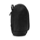 Briggs & Riley Baseline Deluxe Hangable Toiletry Kit with multiple compartments and hanging hook for travel organization.