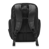 Briggs & Riley Baseline Traveler Backpack with multiple compartments and padded shoulder straps, designed for travel and everyday use.