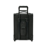 Briggs & Riley Baseline global 2-wheel carry-on duffle in blue with wheels and durable fabric for travel.