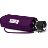 Purple Davek Mini Umbrella opened, showcasing compact design and sturdy frame, ideal for travel and everyday use.