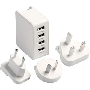 Design Go worldwide USB charger, compact accessories with multiple USB ports for versatile device charging.