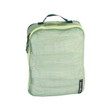 Eagle Creek PACK-IT Reveal Expansion Cube M for packing organization, shown in a compact, transparent design with zipped compartments.