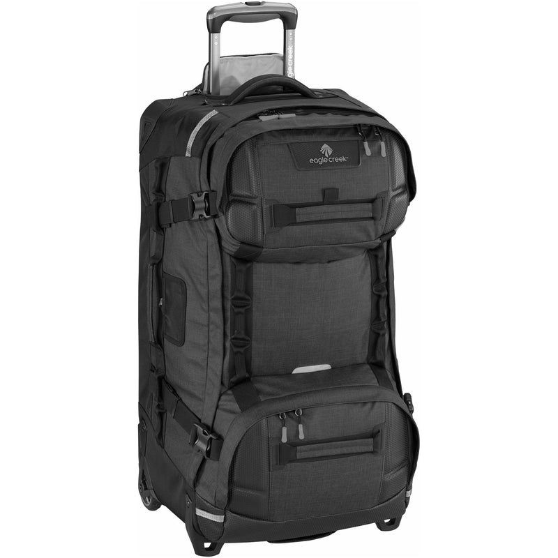 Eagle Creek ORV Trunk 30 wheeled duffel in asphalt black with sturdy wheels and handle for easy travel and durable storage.