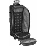 Eagle Creek ORV Trunk 36 wheeled duffel in asphalt black with sturdy wheels and durable construction for travel.