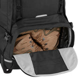 Eagle Creek ORV Trunk 36 wheeled duffel in asphalt black, showing sturdy wheels, durable fabric, and spacious design.