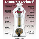 Ellessco VinniBag inflatable travel wine bag accessory with padded interior for secure wine bottle transport.