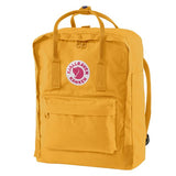 Fjallraven Kanken backpack in frost green featuring a classic rectangular design with top handle and adjustable shoulder straps.