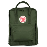Fjallraven Kanken backpack in frost green with adjustable shoulder straps and front logo, designed for casual and outdoor use.