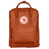 Fjallraven Kanken backpack in frost green, featuring a classic rectangular design with a front zip pocket and top handle.