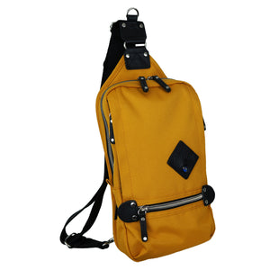 Harvest Label sling pack in black with adjustable strap and multiple compartments, designed for convenient daily carrying.