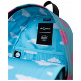 Herschel Classic Backpack XL featuring Simpsons character print, durable canvas material with adjustable straps and front pocket.