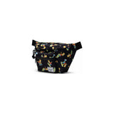 Herschel Seventeen Hip Pack featuring Simpsons design, compact black bag with adjustable strap and colorful cartoon print.