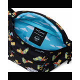 Herschel Seventeen Hip Pack featuring Simpsons design, compact waist bag with adjustable strap and colorful cartoon pattern.