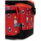 Herschel Pop Quiz Cooler 12-pack insulated cooler with Simpsons design, featuring a sturdy handle and colorful cartoon pattern.