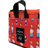 Herschel Pop Quiz Cooler 12 Pack Insulated cooler with Simpsons design, featuring a durable handle and insulated interior for beverages.