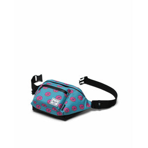 Herschel Seventeen Hip Pack featuring Simpsons design, compact black waist bag with adjustable strap for casual wear.