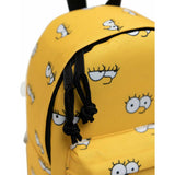 Herschel Classic Backpack Mini featuring Simpsons design, with adjustable straps and front pocket, in vibrant colors.