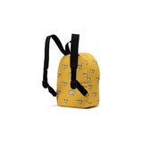 Herschel Classic Mini Backpack featuring Simpsons design, with adjustable straps and front pocket in a vibrant cartoon pattern.