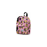 Herschel Classic Mini Backpack featuring Simpsons character design, with adjustable shoulder straps and front zip pocket.