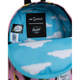 Herschel Classic Mini Backpack featuring Simpsons character design, with adjustable straps and front zip pocket.